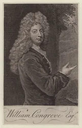 William Congreve, drammaturgo inglese (incisione)