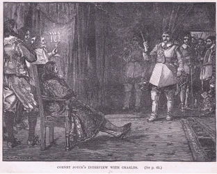 Intervista del cornetto Joyce con Carlo I, 1647 d.C.