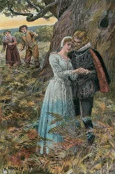 Illustrazione per Westward Ho! di Charles Kingsley (litografia a colori)