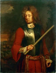 John Churchill, Duca di Marlborough, comandante nella Guerra di Successione Spagnola, vittorie sulle armate francesi a Blenheim ...