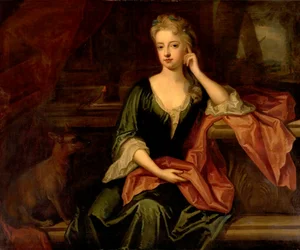 Signora con cane e pappagallo, XVII secolo