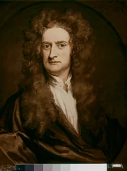 NEWTON Sir Isaac, fisico e matematico inglese: Ritratto (olio su tela)