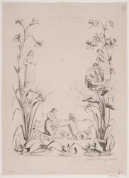 Disegno a margine, probabilmente per la pagina del titolo di "Liden Gunver"