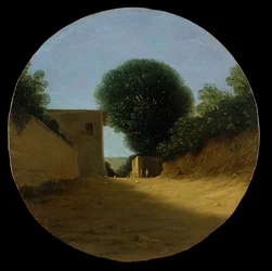 Strada di campagna vicino a una casa