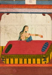 Un amante desolato, frammento da un Rasamanjari, ca. 1710-1715