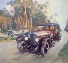 Poster pubblicitario delle auto Bentley