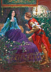 Il principe e la bella addormentata (litografia a colori)