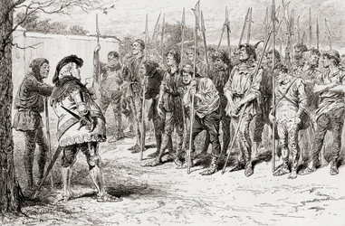 Una scena dal dramma di William Shakespeare Enrico IV, Parte 1, Atto IV, Scena 2