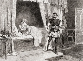 Una scena dal dramma di William Shakespeare Otello, Atto V, Scena 2