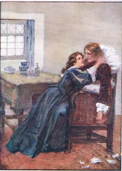 È riuscita a entrare tra le mie braccia, anche se non potevano trattenermi, da Lorna Doone pub.by W & R Chambers Ltd, 1921