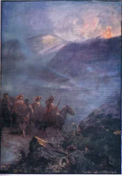 Il sentiero di guerra dei Doones, da Lorna Doone pub. da W & R Chambers Ltd, 1921