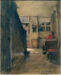 Atrio di una vecchia casa a Lüneburg