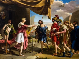 Achille riceve i messaggeri di Agamennone