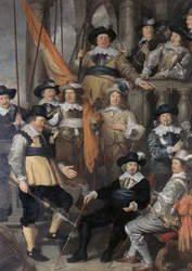 Olandese: Schutters van Wijk XVIII sotto il capitano Albert Bas e il tenente Lucas Conijn La compagnia del capitano Albert Bas e del tenente Lucas Conijn