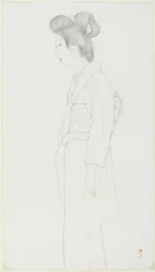 (Disegno di una donna in piedi), inizio del XX secolo