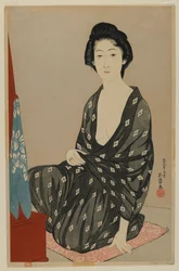 Donna in abito estivo, era Taishō, giugno 1920