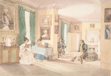 Un interno a Hatton, Warwickshire, 1820-30