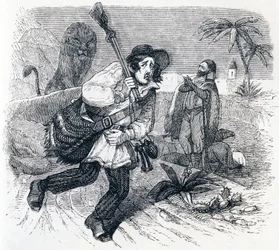 Il leone e il cacciatore - Favole di La Fontaine