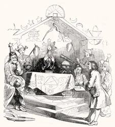 Gulliver davanti al Re di Laputa