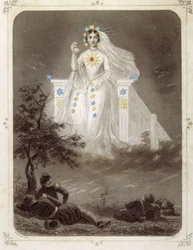 Stelle: Donna che rappresenta La bella stella - di Grandville