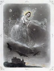 Stelle: Donna che rappresenta "La stella della sera" - di Grandville