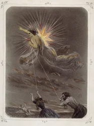 Stelle: Donna che rappresenta "La stella malvagia" (la sfortuna) - di Grandville