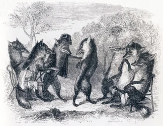La volpe con la coda tagliata (Le renard ayant la queue coupée) - Favole di La Fontaine