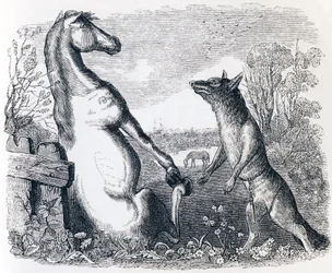 Il cavallo e il lupo (Le cheval et le loup) - Favole di La Fontaine