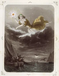 Le stelle: Donna che rappresenta "La stella del marinaio" - di Grandville