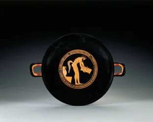Kylix a figure rosse attica, circa 470 a.C.