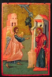 Annunciazione, icona greca, fine XVII secolo