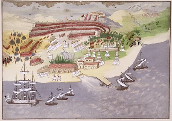 Battaglia di Nauplia, tavola 14 da Storia illustrata della guerra d