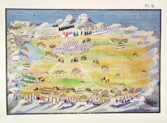 Battaglia di Tripolitza e villaggi circostanti, tavola 8 da Storia illustrata della guerra d