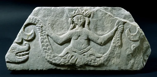 Rilievo raffigurante una sirena dalla doppia coda, forse delle Cicladi, tardo XVIII secolo