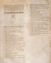 Tabella di Kephalaia, Vangelo di San Marco, dal 