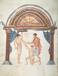 Trattamento di una dislocazione, da un commento di Apollonio di Cizio (I secolo a.C.) sul trattato ippocratico Sulle Articolazioni