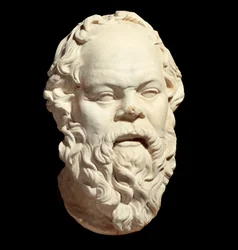 Busto di marmo del filosofo greco Socrate