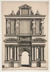 Progetto per un Arco con Quattro Figure di Termine