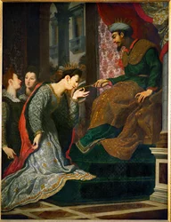 Ester davanti ad Assuero (generalmente identificato come Serse I) (dipinto su tela)