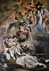 Morte di Santa Scolastica, Chiesa di Santo Stefano, Genova, Liguria, Italia