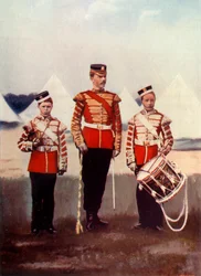 Tamburino maggiore e tamburini, guardie Coldstream, 1900