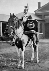 Il cavallo tamburino dei 17th Lancers, 1896