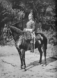 Sergente maggiore di truppa, 3°, Dragoni del Principe di Galles, c1880