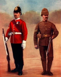 Sergente del West Yorkshire Regiment e sergente del Yorkshire Regiment