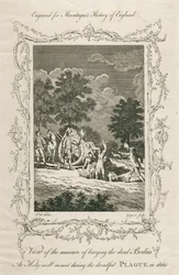 Sepoltura delle vittime della peste, Holywell Mount, Shoreditch, Londra, 1665 ca. fine XVIII secolo