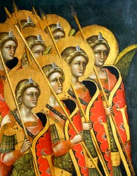 Banda armata di angeli, di Guariento (attivo 1338-1367 o 1370) (dettaglio)