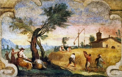 La raccolta, affresco di Giovanni Francesco Barbieri, detto il Guercino