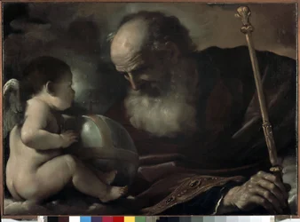 Il Padre Onnipotente con un angelo