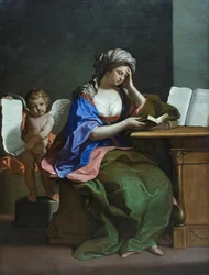 La sibilla samia con un putto