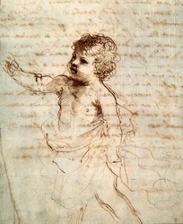 Figura di bambino in drappeggio, XVII secolo